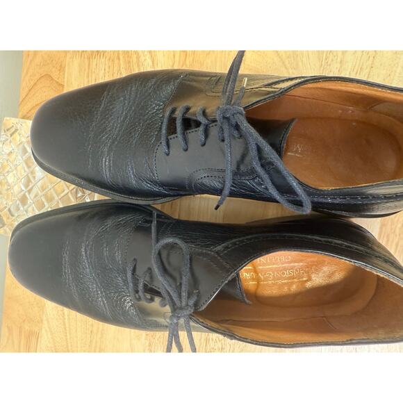 Johnston & Murphy Made in Italy Black Deerskin Leather Dress Shoes Size 8.5. JL main image 6